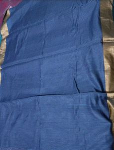 Blue Zari work Silk Saree with Blouse