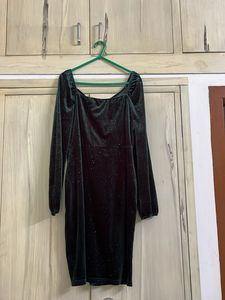 Midi Green Emerald party dress