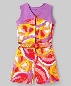 Clip Free💜Fruit Print Romper