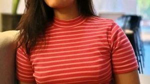 Stylish Pink Striped T-Shirt