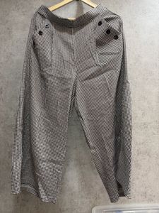Checked Wide-Leg Trousers