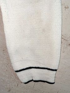 White Cropped Cardigan Sweater