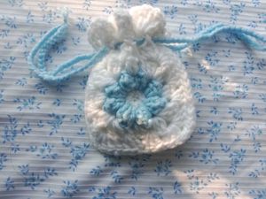 Handmade Crochet Drawstring Pouch