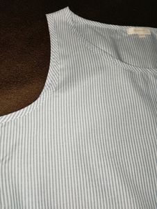 Stripe Sleeveless Ruffle Top