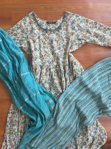 Designer Kurta Set with Dupatta &amp; Pants