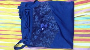 Blue satin nighty