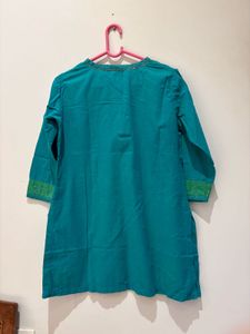 Teal Embroidered top