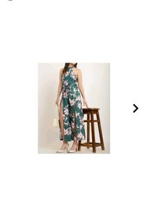 Floral Print Halter Neck Jumpsuit