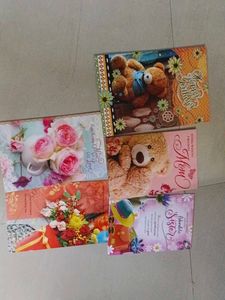 Set of 5 birthday Greeting Cards(3 Archies + 2 oth