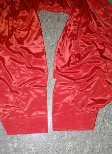 Vibrant Red Silk shalwar kurti Pants