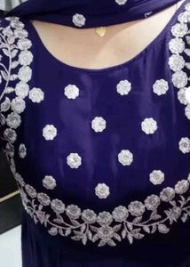 Elegant Purple Anarkali Kurta with Dupatta