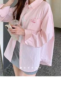 Pink Striped Oversized Shirt