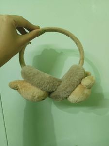 Cute Fuzzy ugg pooh beige Earmuffs