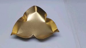 Elegant Golden Metal Leaf Urli 3.5inch size
