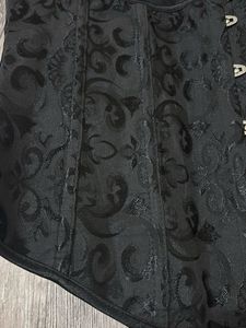 Black Brocade Corset Top