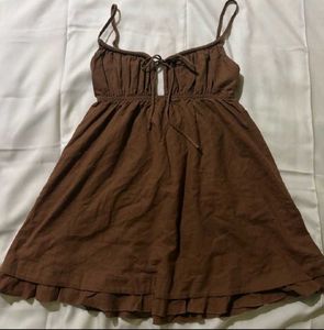 Chic Brown Mini Dress