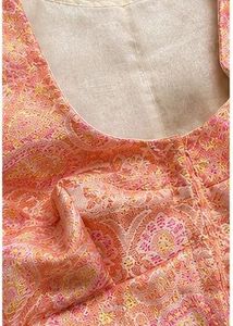 Elegant Pink Brocade Blouse