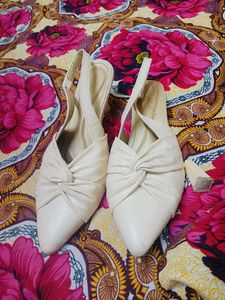 Elegant White Slingback Heels