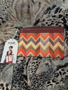 Zouk Zigzag Pattern Pouch