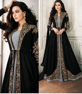 Elegant Black Embroidered Gown