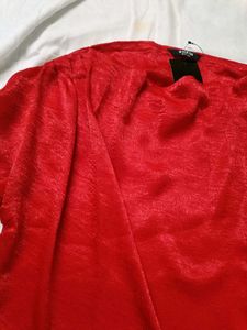 Shein Red Shiny Top