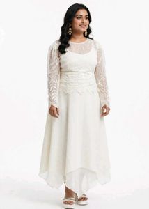 Elegant White Ethnic Gown