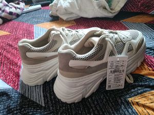 Women's Beige Chunky Sneakers