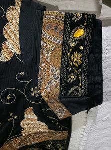 Black kurta with gold embroidery