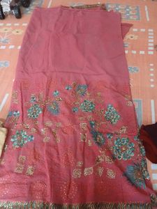 Elegant Pink Saree with Sequins