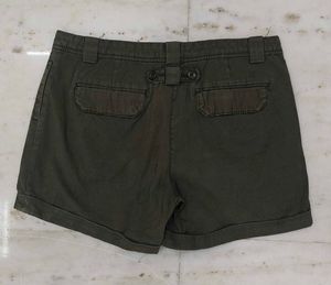 Olive Green Casual Shorts