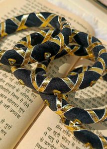 Stylish Black &amp; Gold Bangles