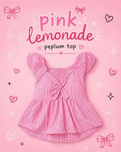 Completely New Pink Lemonade Peplum Top