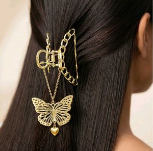Gold Butterfly Claw Clip