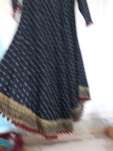 Dark Blue Gotta Work On The Kurta Gher