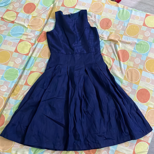 FIT AND FLARE MISS CHASE EXTRA SMALL INK BLUE DRESS