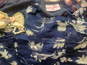 Floral Print Ruffle Detail Top