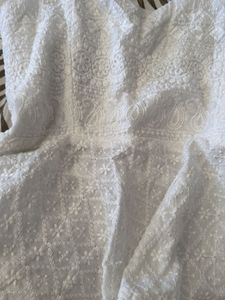 White Broderie Anglaise Peplum Top