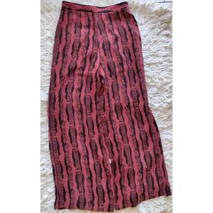 Bohemian-Style Ethnic-Print Wide-Leg Pants
