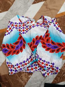 Vibrant Abstract Print Button-Up Shirt