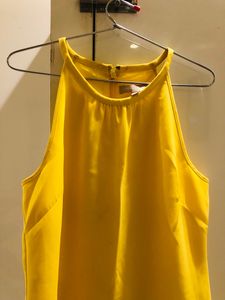 Bright Yellow Halter Neck Dress