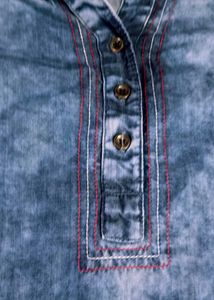 Stylish Washed Denim Kurti  and jeans