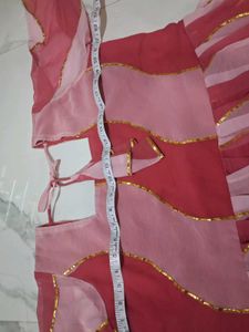 Organza Elegant Pink Ethnic Dress 2psc