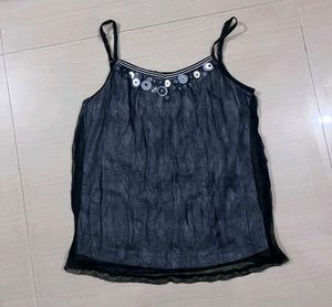 Sheer Embellished Camisole Top