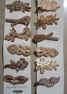 Sparkling Rhinestone Hair Clips Set