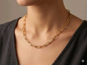 Golden Chain necklace aesthetic minimal