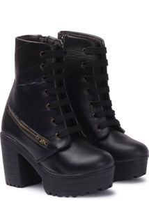 Chunky Platform Lace-Up Boots
