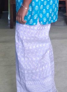 White Embroidered Palazzos