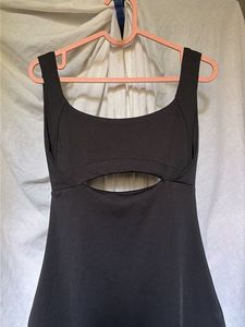 Newme Chic Black Cut-Out Midi Dress