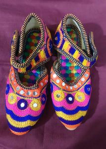 Colorful Embroidered Jutti Shoes