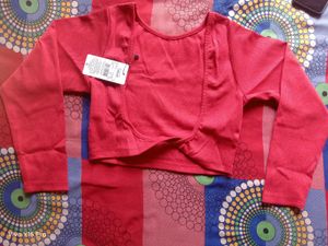 Red Long Sleeve Crop Top